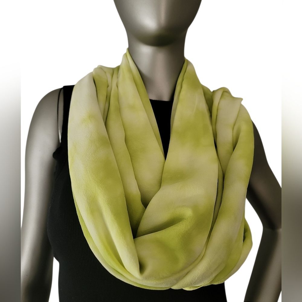 Eileen Fisher Silk Georgette Hand Dyed Wrap Scarf
